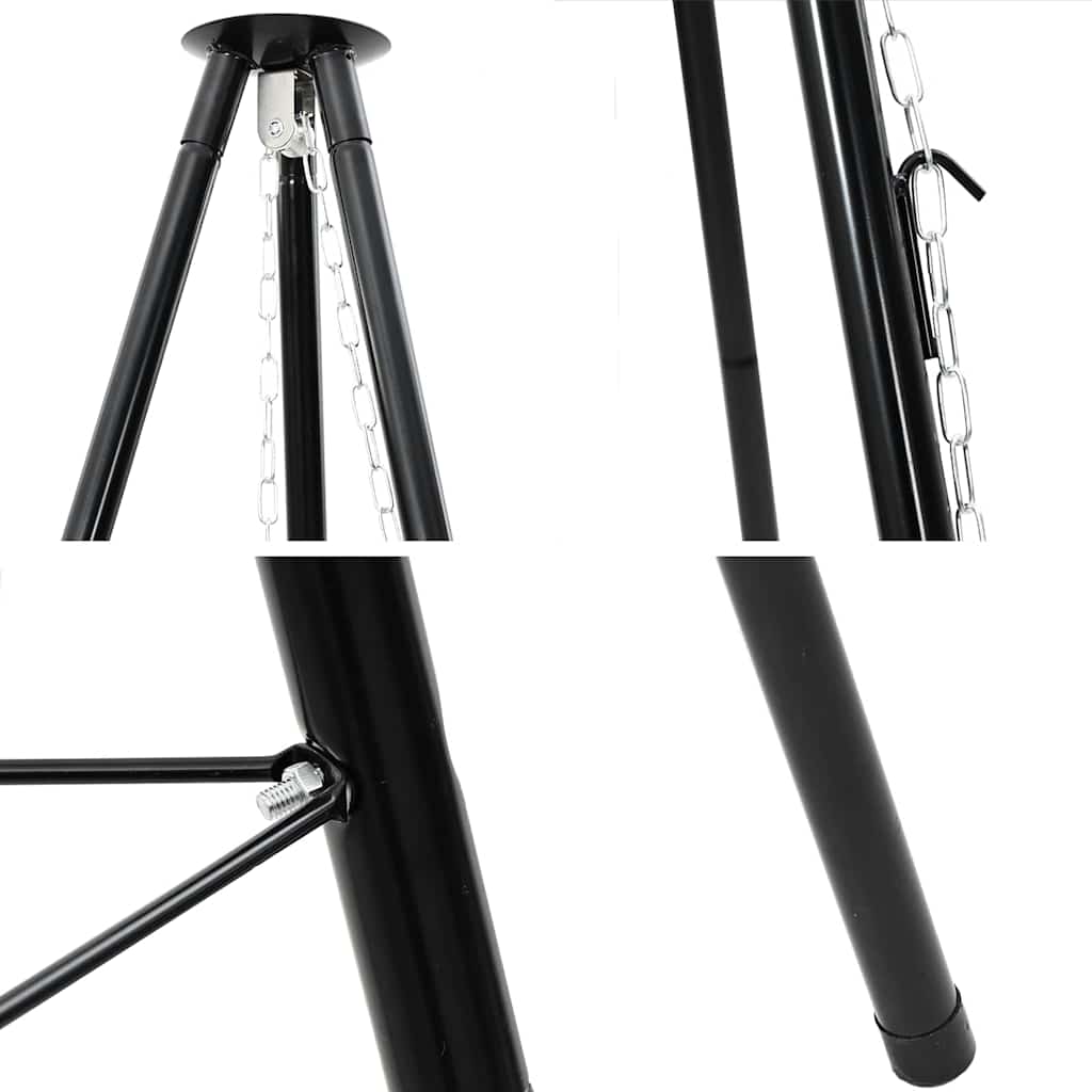 Lagerfeuer Stativ 3 pcs Schwarz Stahl