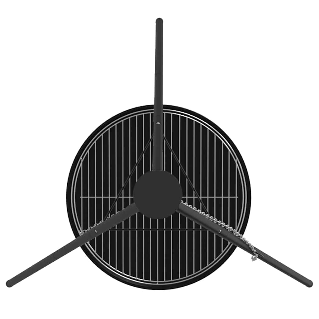 Lagerfeuer Stativ 3 pcs Schwarz Stahl