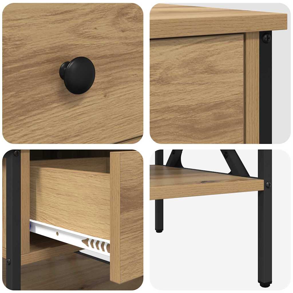 Nachttisch mit Schubladen 2 pcs Artisan-Eiche 40 x 42 x 45 cm