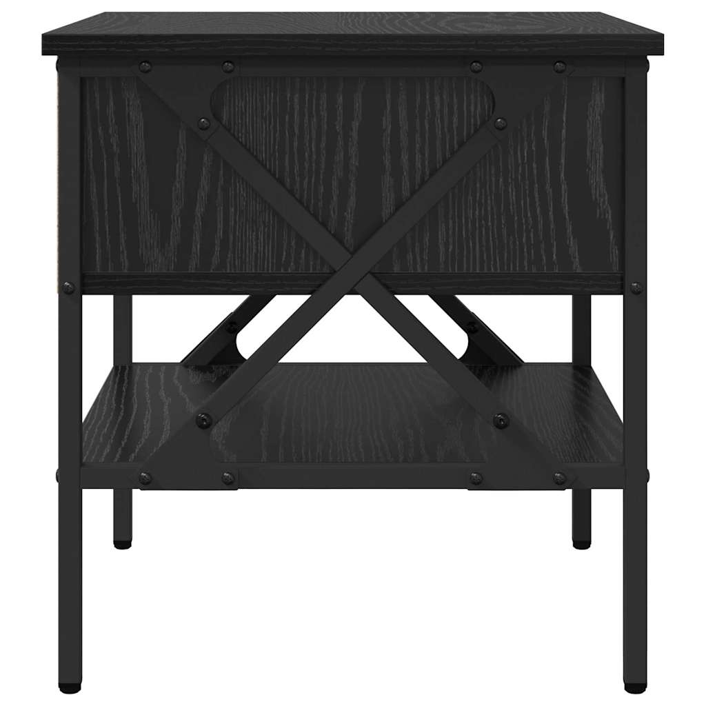 Nachttisch 2 pcs Schwarz Eichen-Optik 40 x 42 x 45 cm