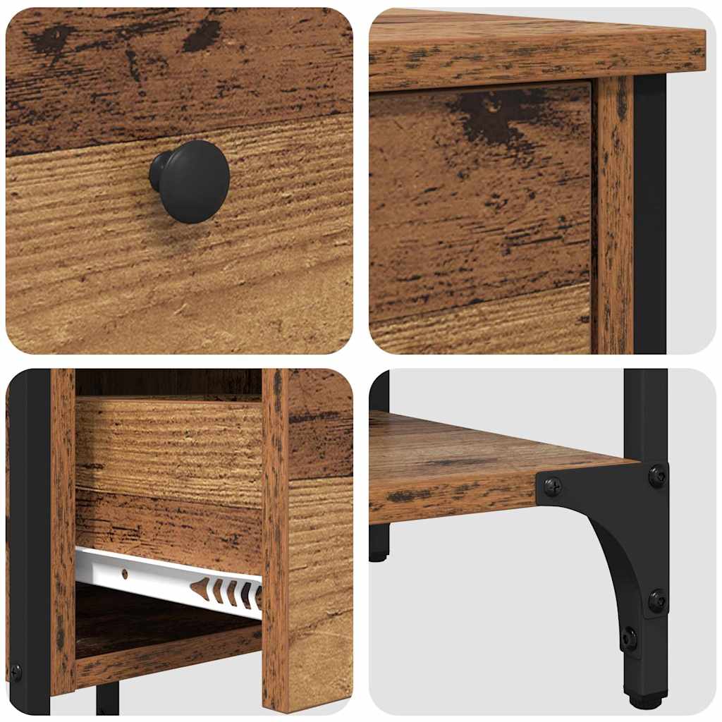 Nachttisch 2 pcs Braun 33,5 x 36 x 70 cm Holzwerkstoff