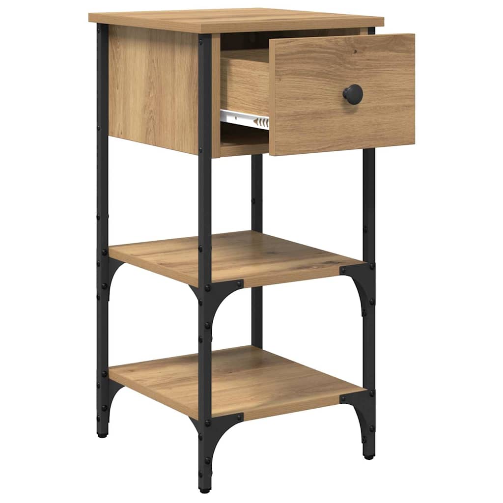 Nachttisch mit Schubladen Braun 33,5 x 36 x 70 cm Holzwerkstoff