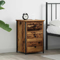 Nachttisch Braun 40 x 36 x 60 cm Massives upgecyceltes Holz