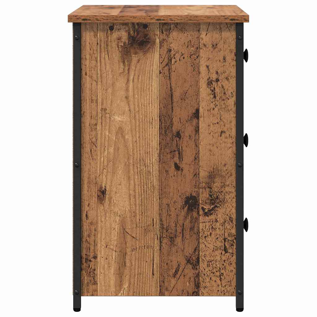 Nachttisch Braun 40 x 36 x 60 cm Massives upgecyceltes Holz