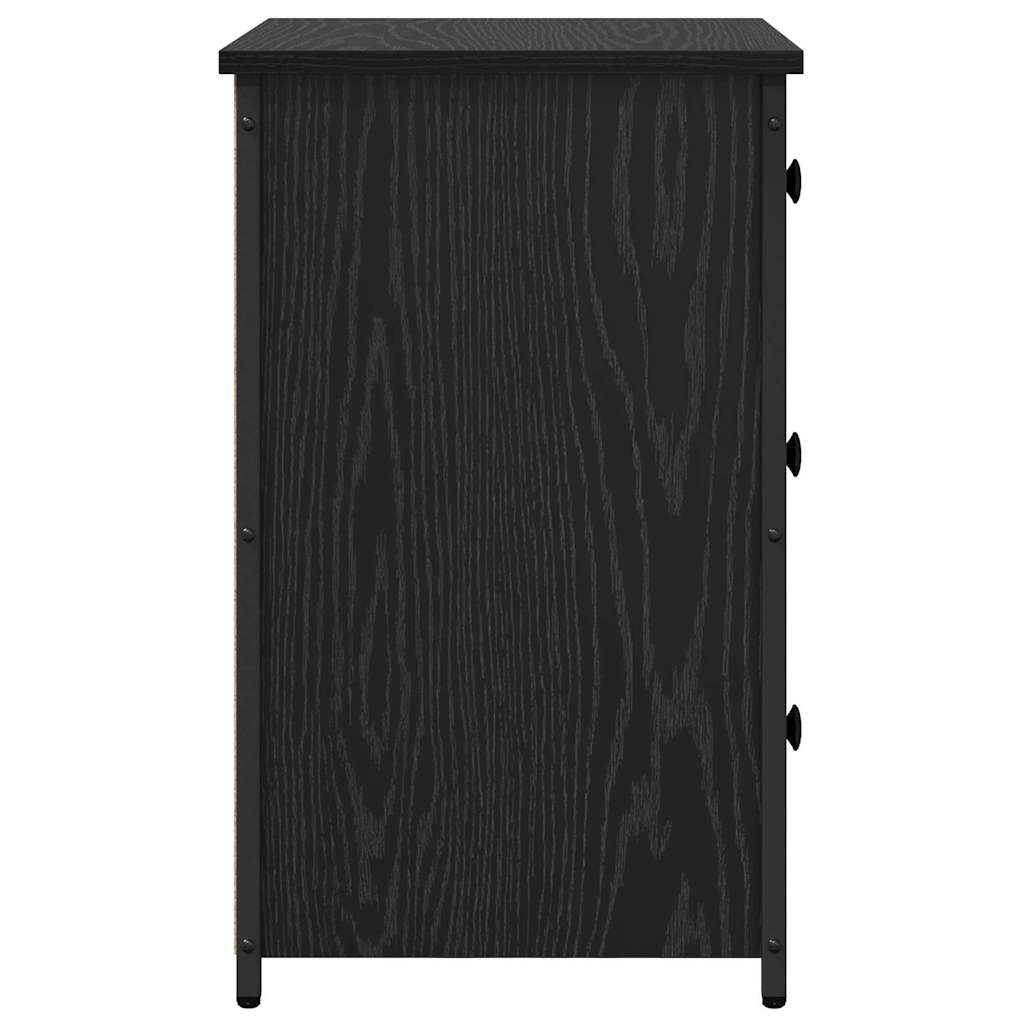Nachttisch 2 pcs Schwarz Eichen-Optik 40 x 36 x 60 cm