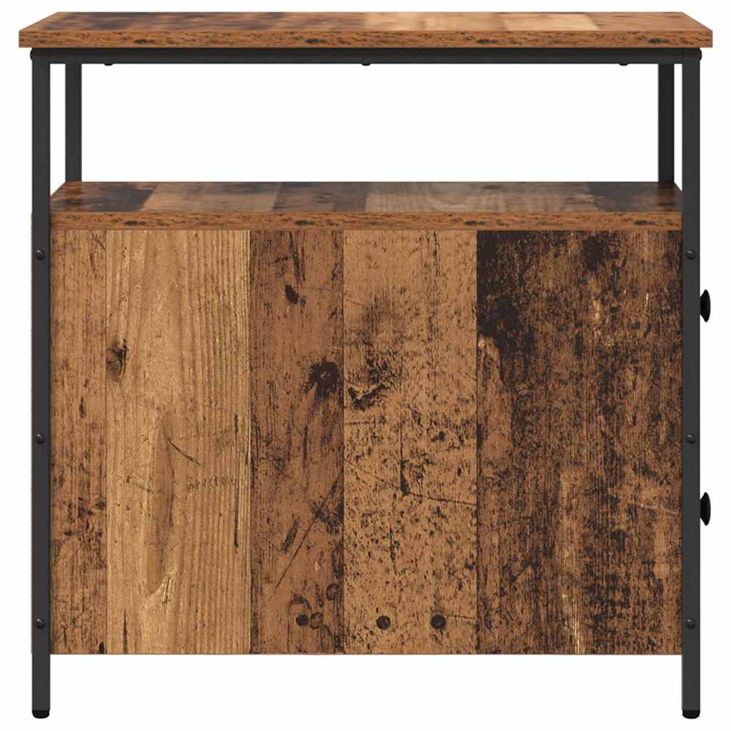 Nachttisch mit Schubladen Altholz 30 x 60 x 60 cm Holzwerkstoff