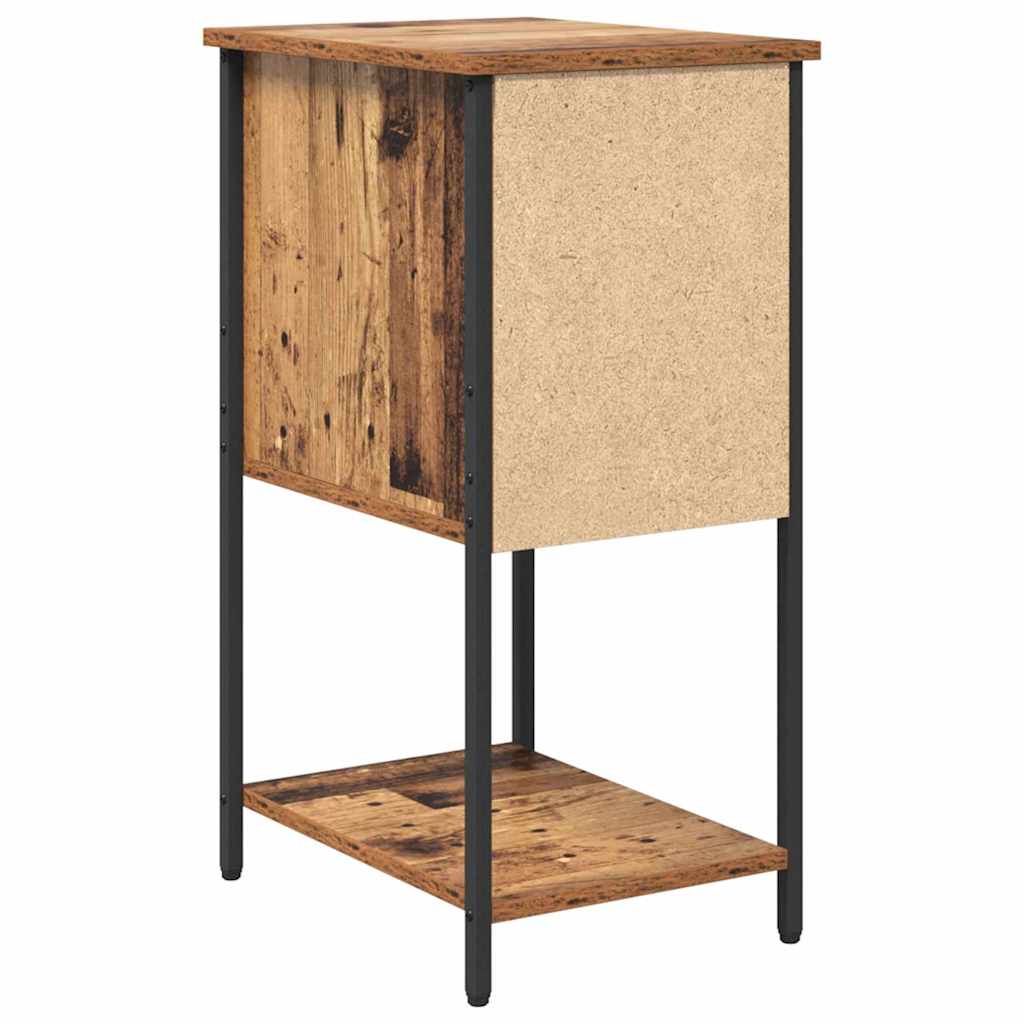 Nachttisch mit Schubladen Altholz 32 x 42 x 70 cm Holzwerkstoff