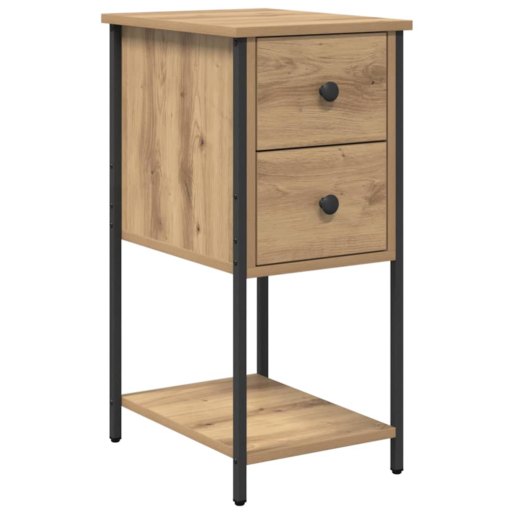 Nachttisch Eiche handwerklich 32 x 42 x 70 cm Holzwerkstoff