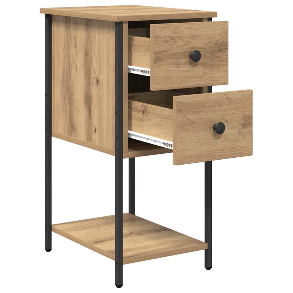 Nachttisch Eiche handwerklich 32 x 42 x 70 cm Holzwerkstoff