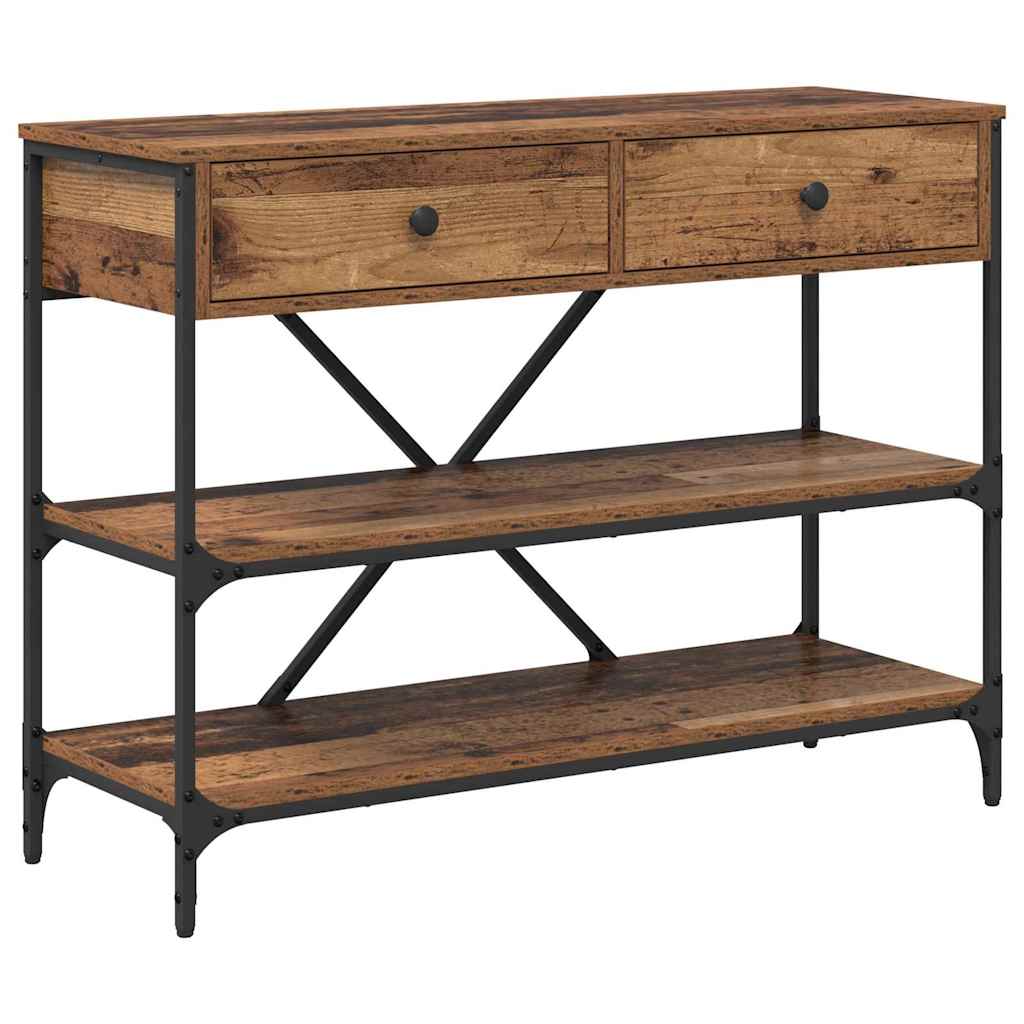 Konsolentisch mit Schubladen Braun 100 x 34,5 x 75 cm Holz