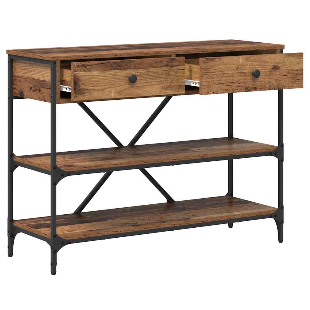 Konsolentisch mit Schubladen Braun 100 x 34,5 x 75 cm Holz