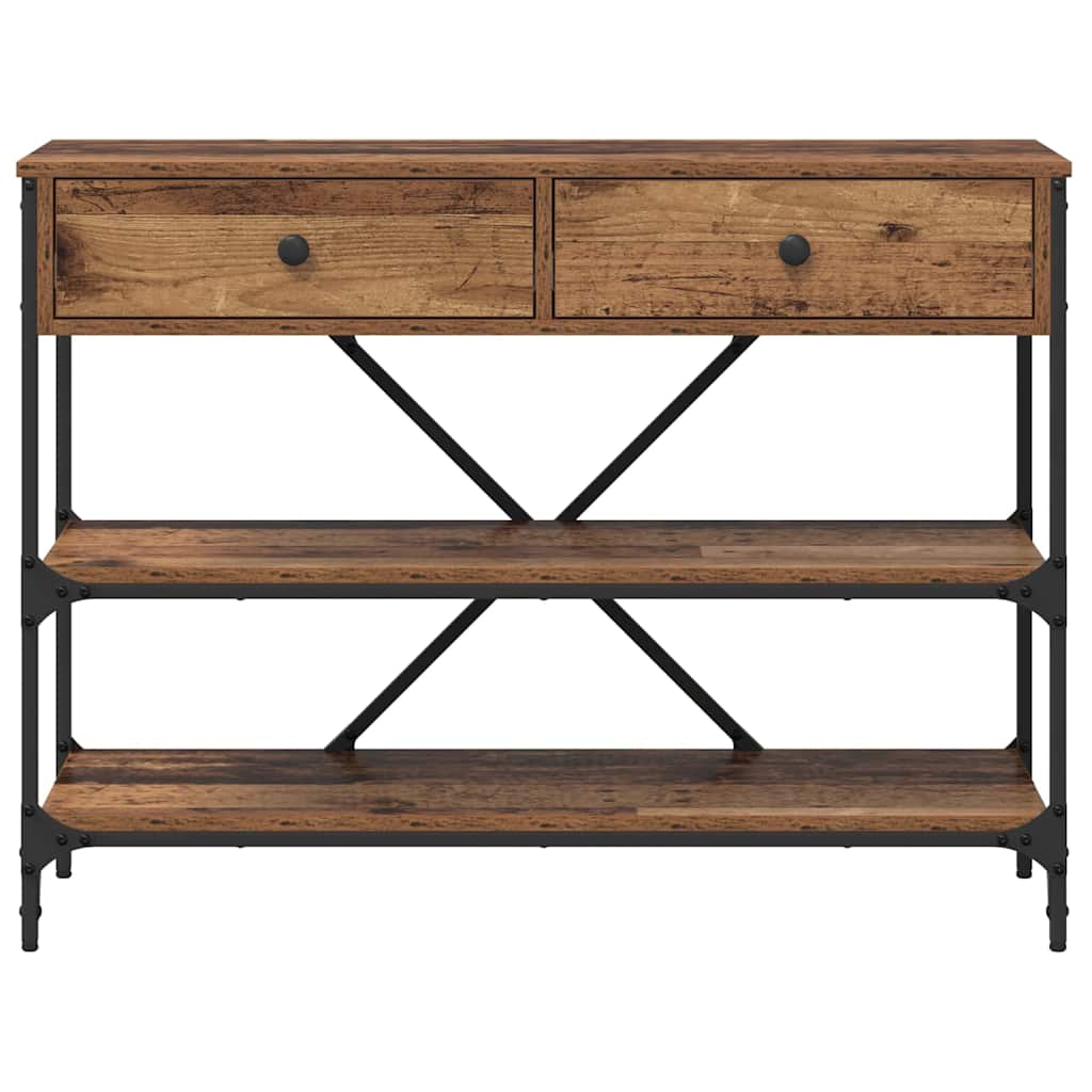 Konsolentisch mit Schubladen Braun 100 x 34,5 x 75 cm Holz