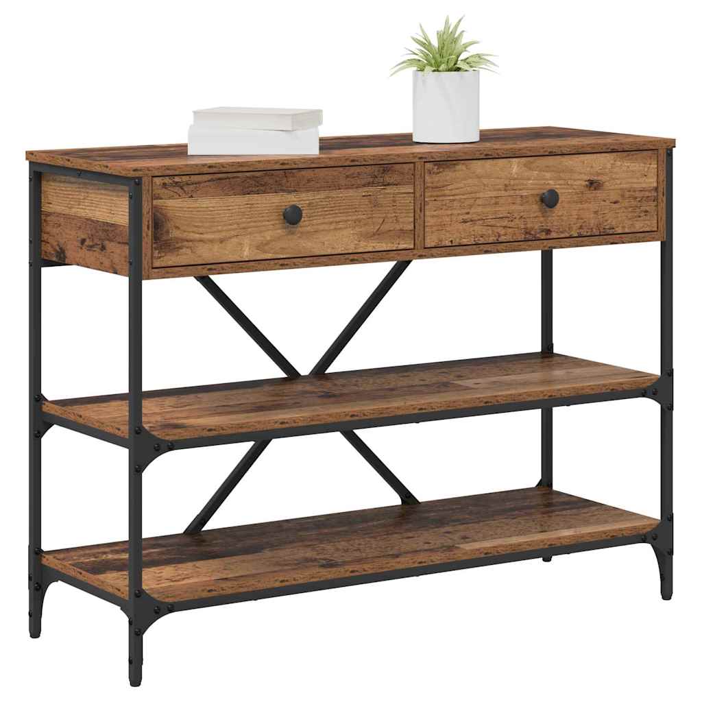 Konsolentisch mit Schubladen Braun 100 x 34,5 x 75 cm Holz