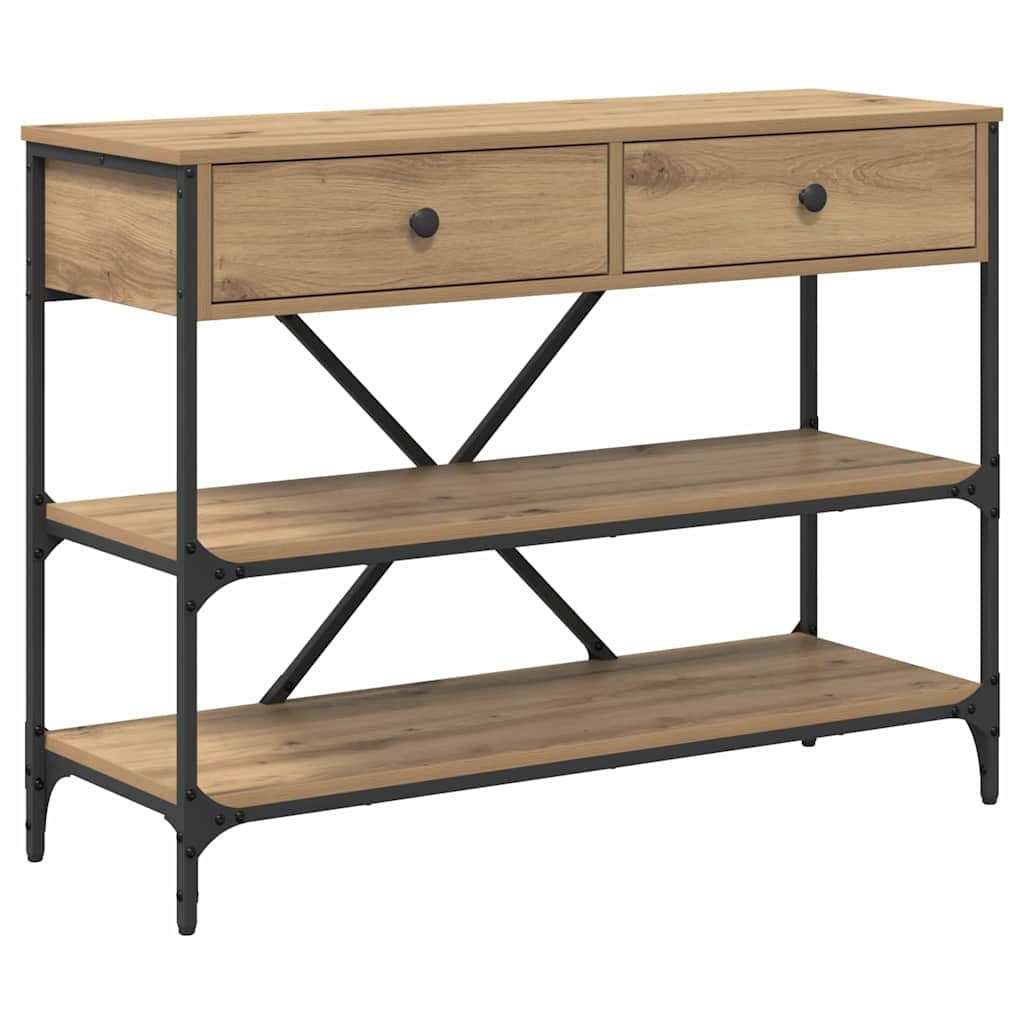 Konsolentisch mit Schubladen Braun 100 x 34,5 x 75 cm Holz