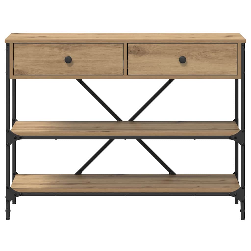 Konsolentisch mit Schubladen Braun 100 x 34,5 x 75 cm Holz