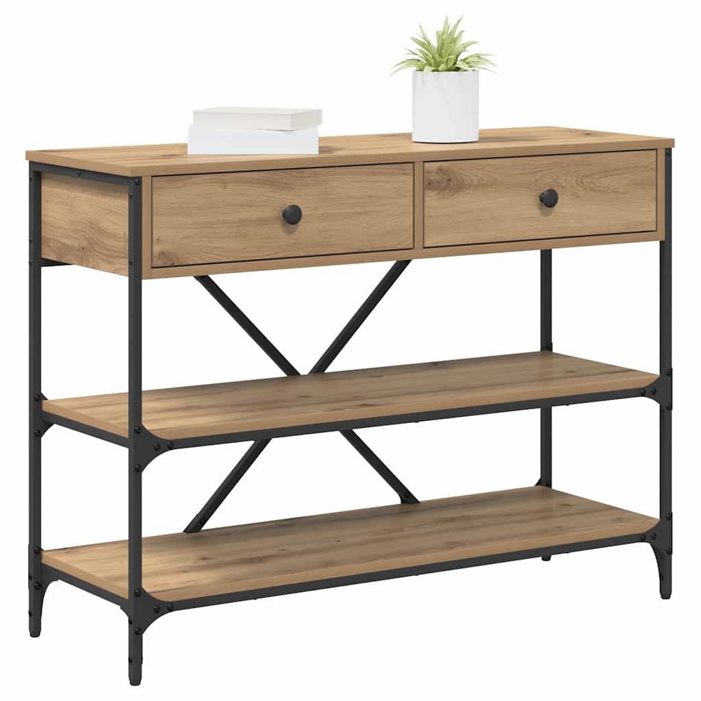 Konsolentisch mit Schubladen Braun 100 x 34,5 x 75 cm Holz