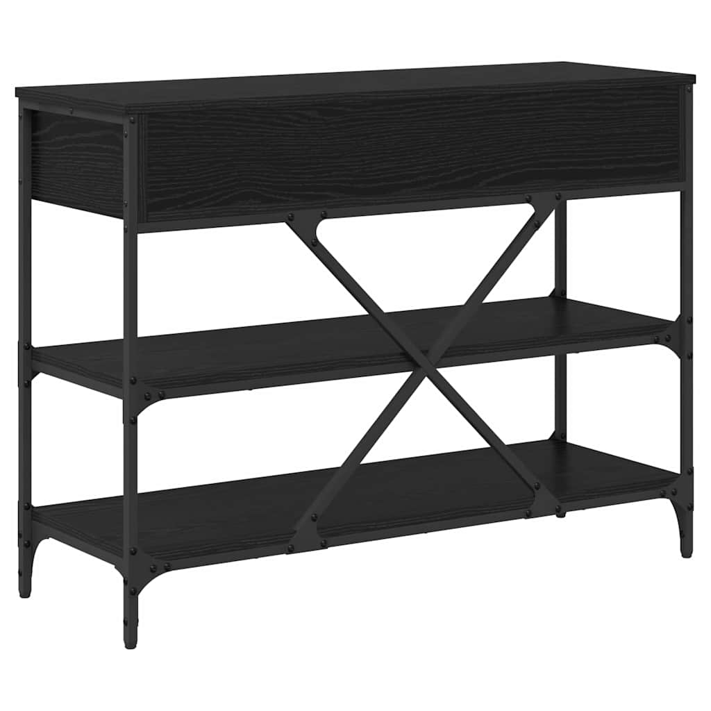 Konsolentisch Schwarz Eichen-Optik 100 x 34,5 x 75 cm Holz