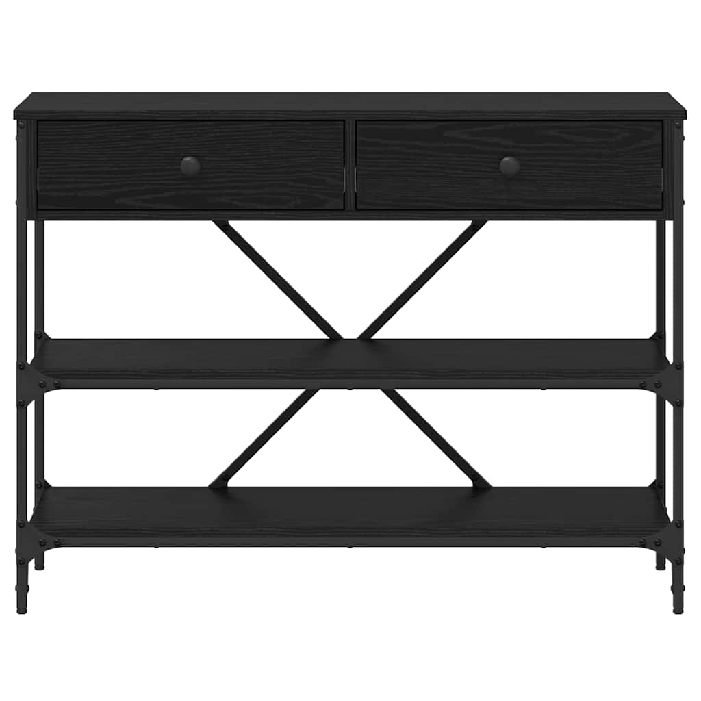 Konsolentisch Schwarz Eichen-Optik 100 x 34,5 x 75 cm Holz