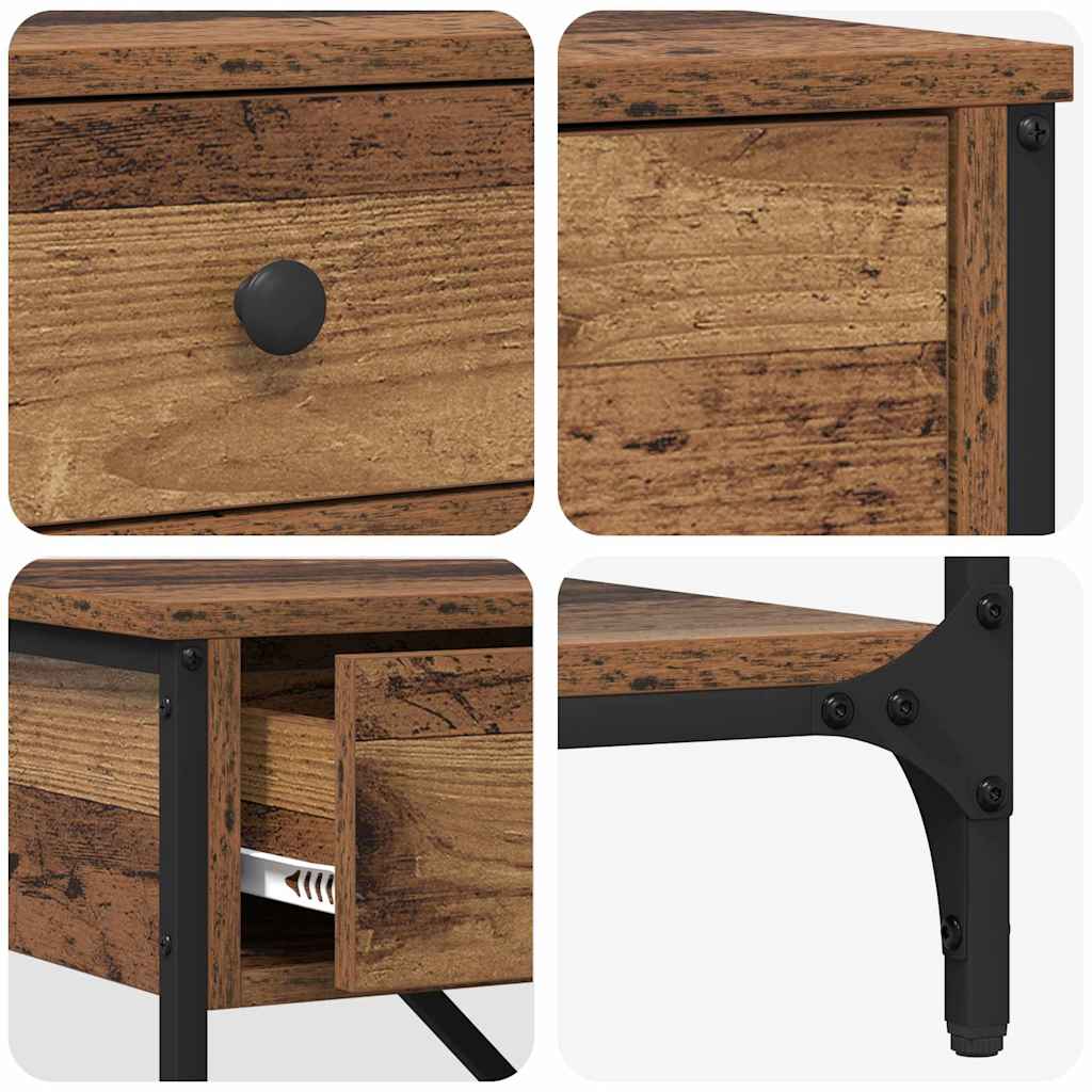 Konsolentisch mit Schubladen Braun 75 x 34,5 x 75 cm Holz