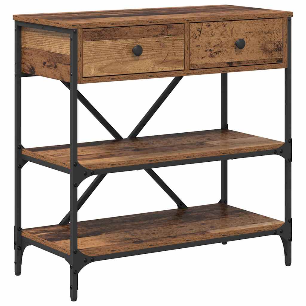 Konsolentisch mit Schubladen Braun 75 x 34,5 x 75 cm Holz