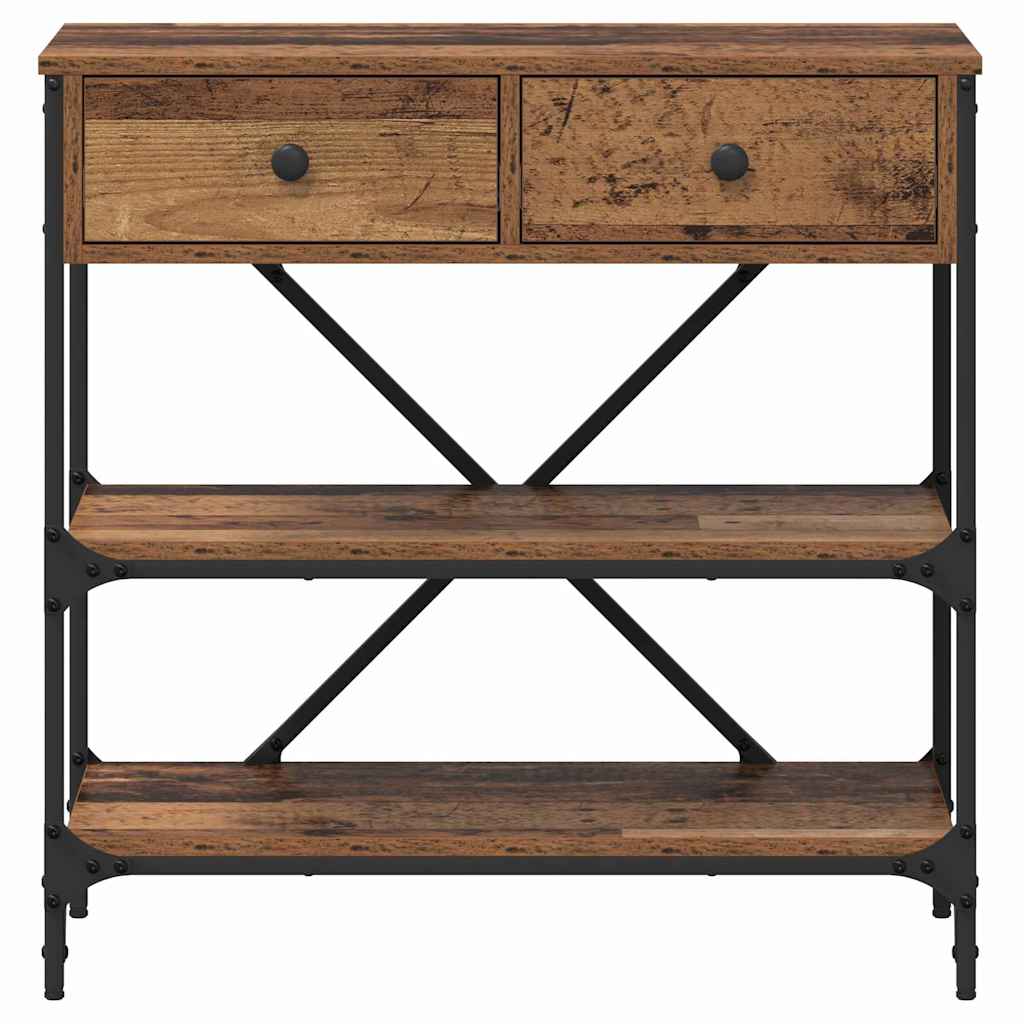 Konsolentisch mit Schubladen Braun 75 x 34,5 x 75 cm Holz