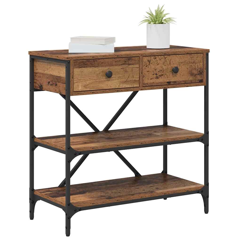 Konsolentisch mit Schubladen Braun 75 x 34,5 x 75 cm Holz