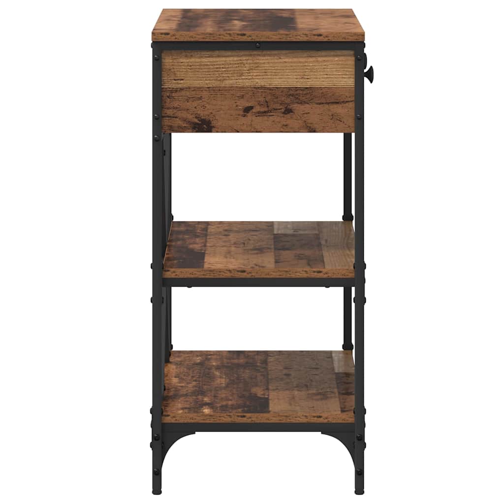 Konsolentisch mit Schubladen Braun 75 x 34,5 x 75 cm Holz