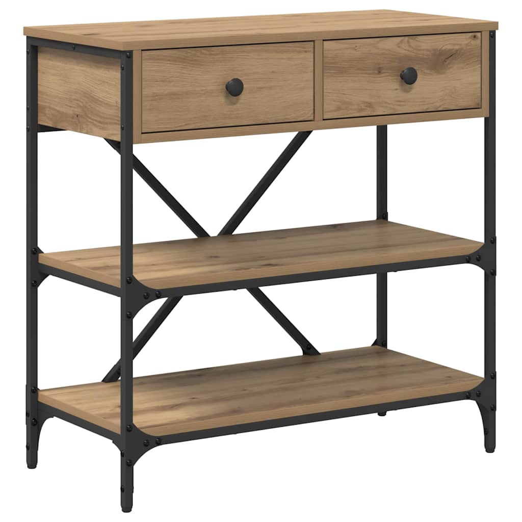 Konsolentisch mit Schubladen Braun 75 x 34,5 x 75 cm Holz