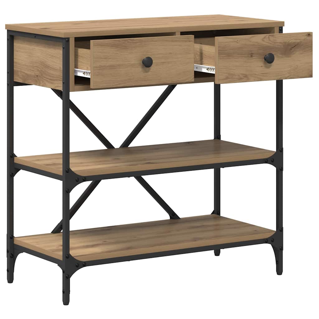 Konsolentisch mit Schubladen Braun 75 x 34,5 x 75 cm Holz