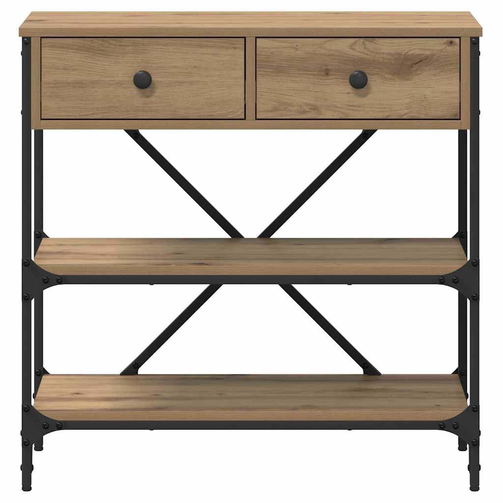 Konsolentisch mit Schubladen Braun 75 x 34,5 x 75 cm Holz