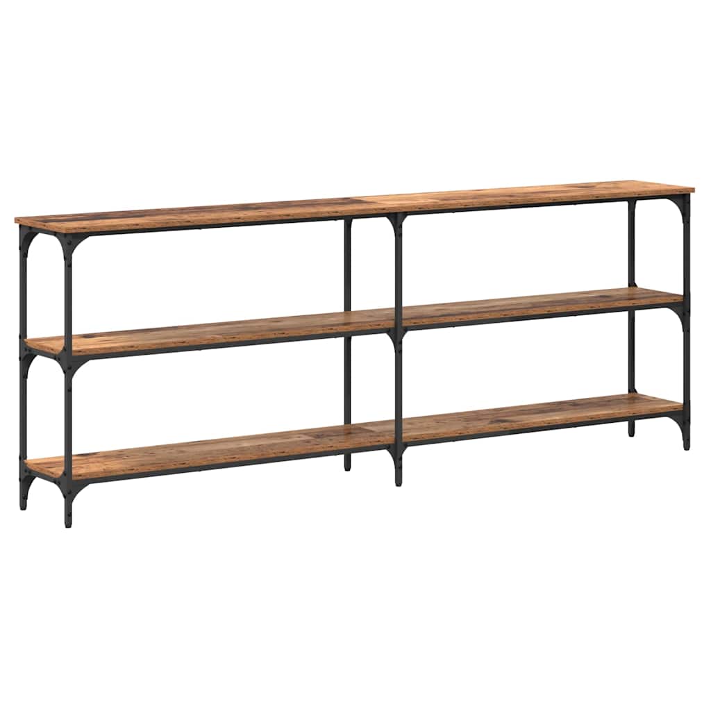 Konsolentisch Altholz 200 x 29 x 75 cm Sperrholz und Metall