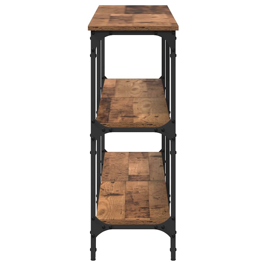 Konsolentisch Altholz 200 x 29 x 75 cm Sperrholz und Metall