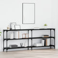 Konsolentisch Schwarz Eichen-Optik 200 x 29 x 75 cm
