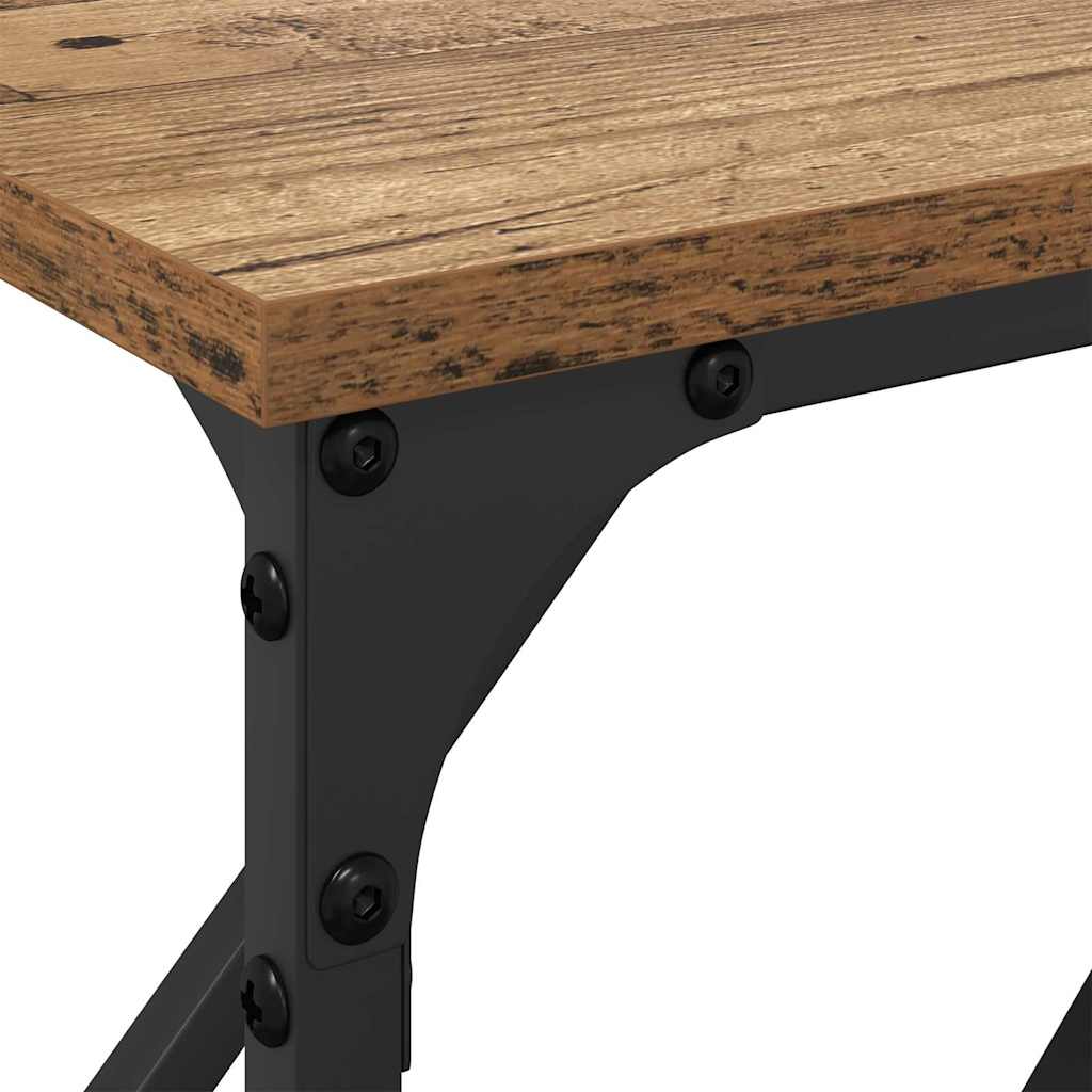 Konsolentisch Altholz 180 x 23 x 75 cm Schichtholz und Metall