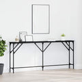 Konsolentisch Schwarz Eichen-Optik 180 x 23 x 75 cm