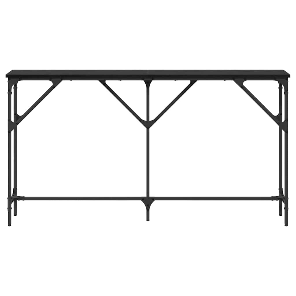 Konsolentisch Schwarz Eichen-Optik 140 x 23 x 75 cm