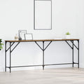 Konsolentisch Altholz 200 x 29 x 75 cm Schichtholz und Metall