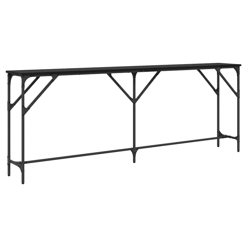 Konsolentisch Schwarz Eichen-Optik 200 x 29 x 75 cm