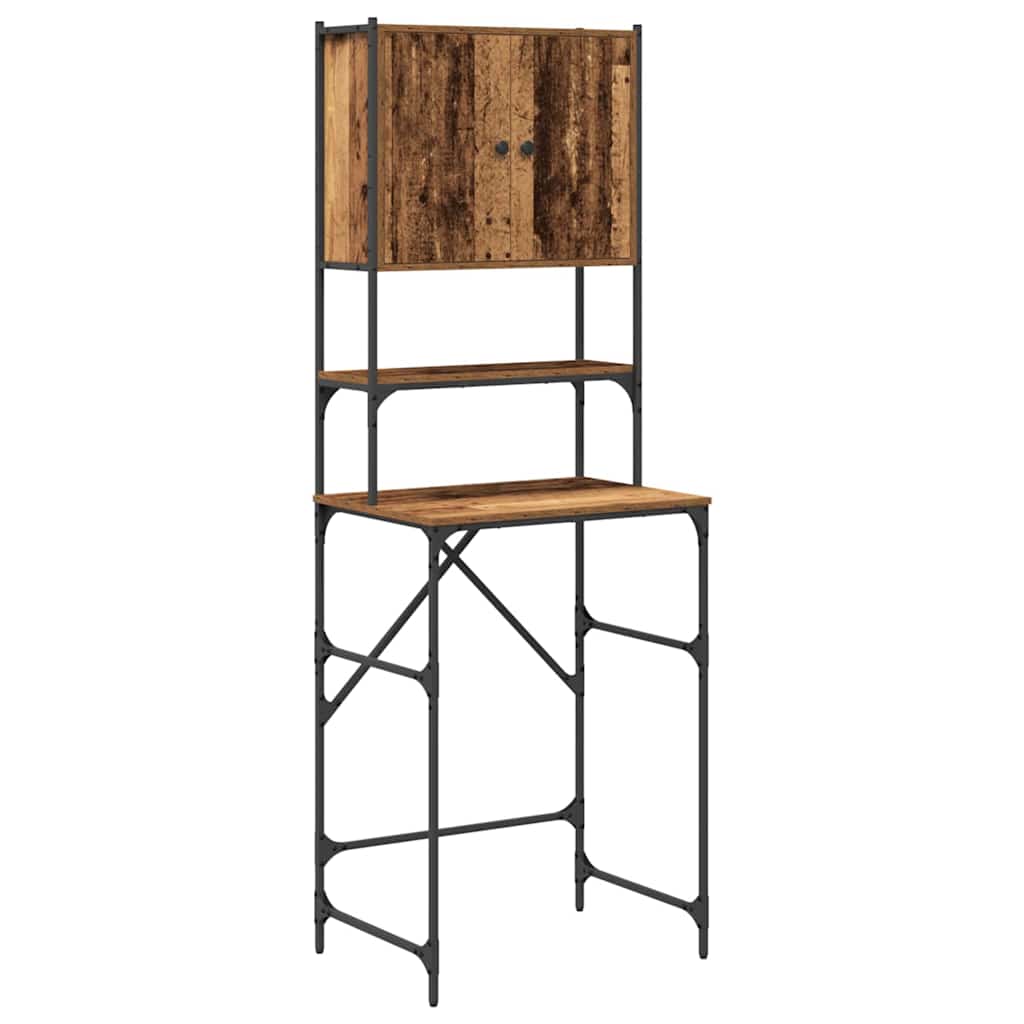 Waschmaschinen-Schrank Altholz 68 x 48,5 x 194 cm Holzwerkstoff