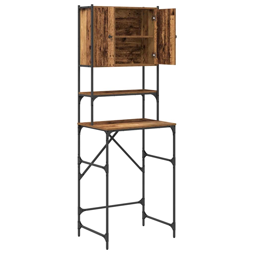 Waschmaschinen-Schrank Altholz 68 x 48,5 x 194 cm Holzwerkstoff