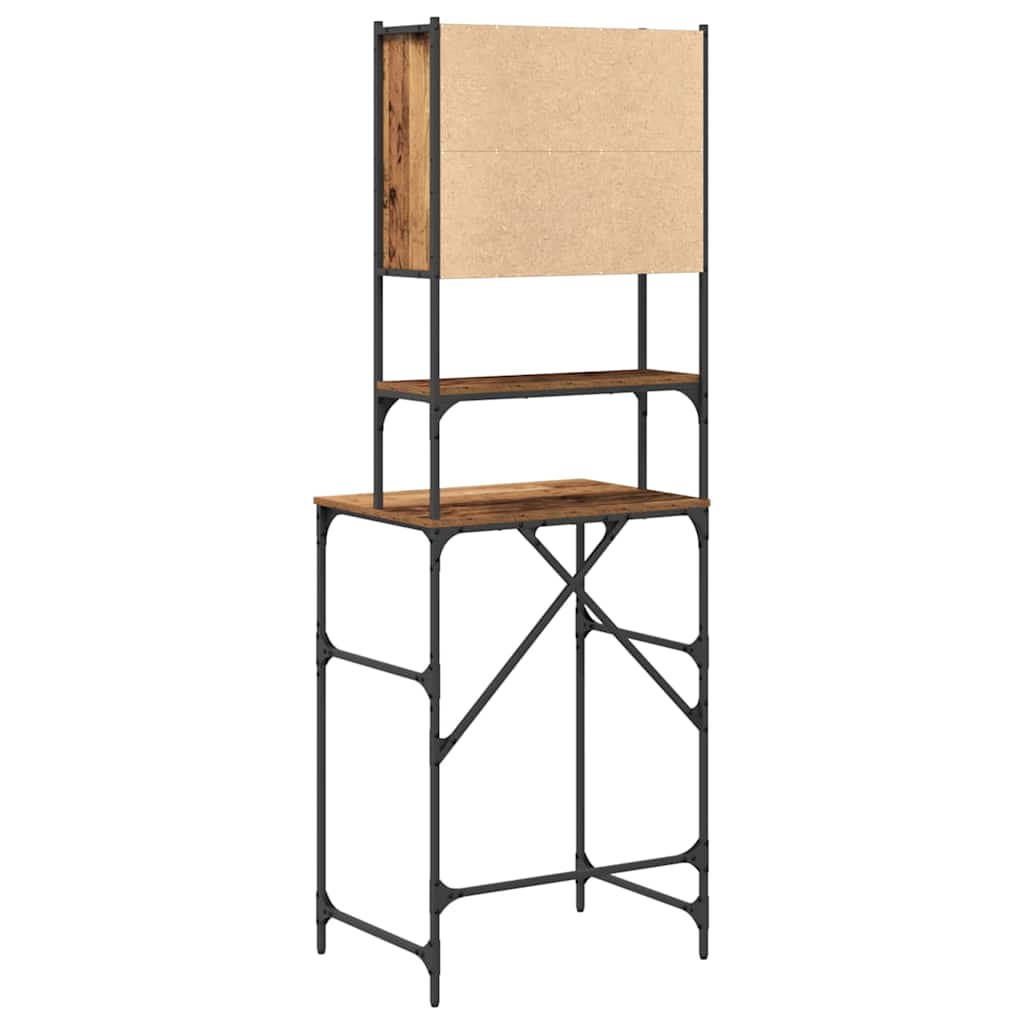 Waschmaschinen-Schrank Altholz 68 x 48,5 x 194 cm Holzwerkstoff
