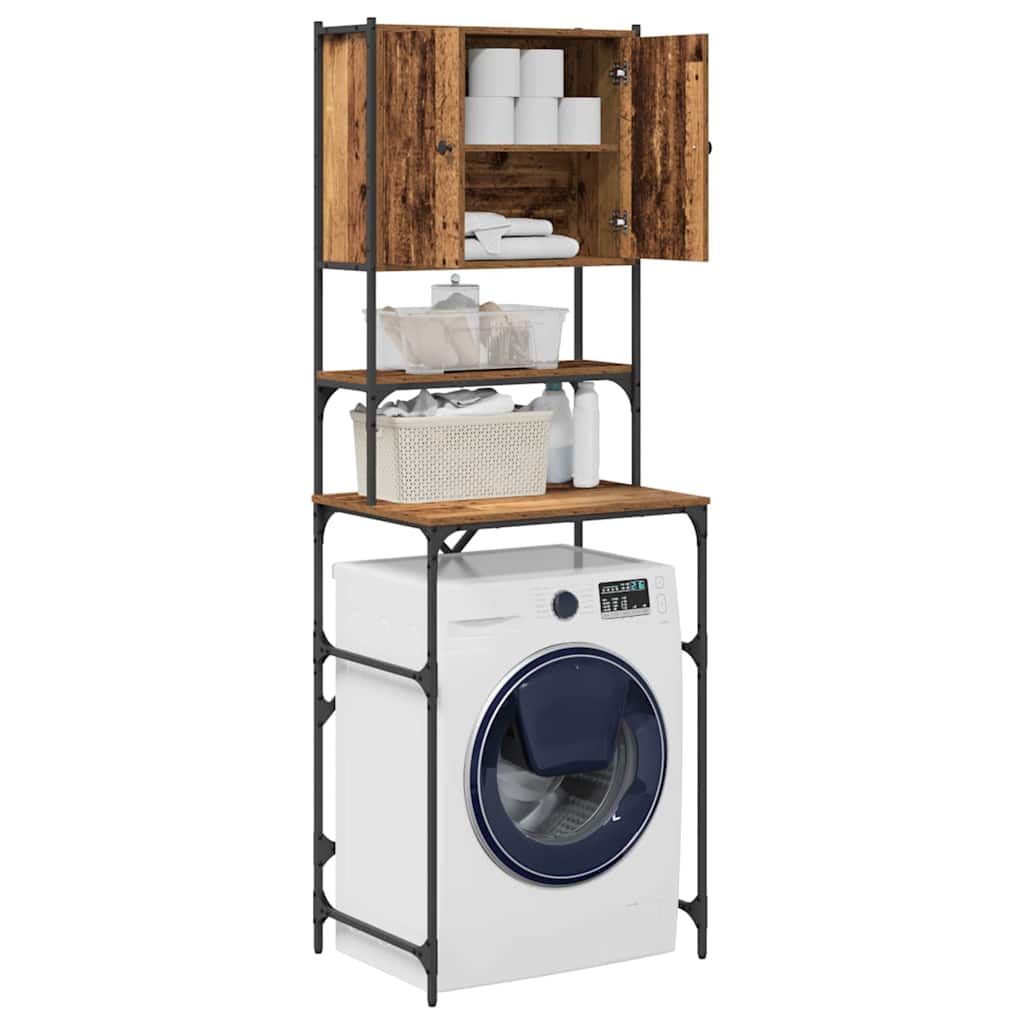 Waschmaschinen-Schrank Altholz 68 x 48,5 x 194 cm Holzwerkstoff