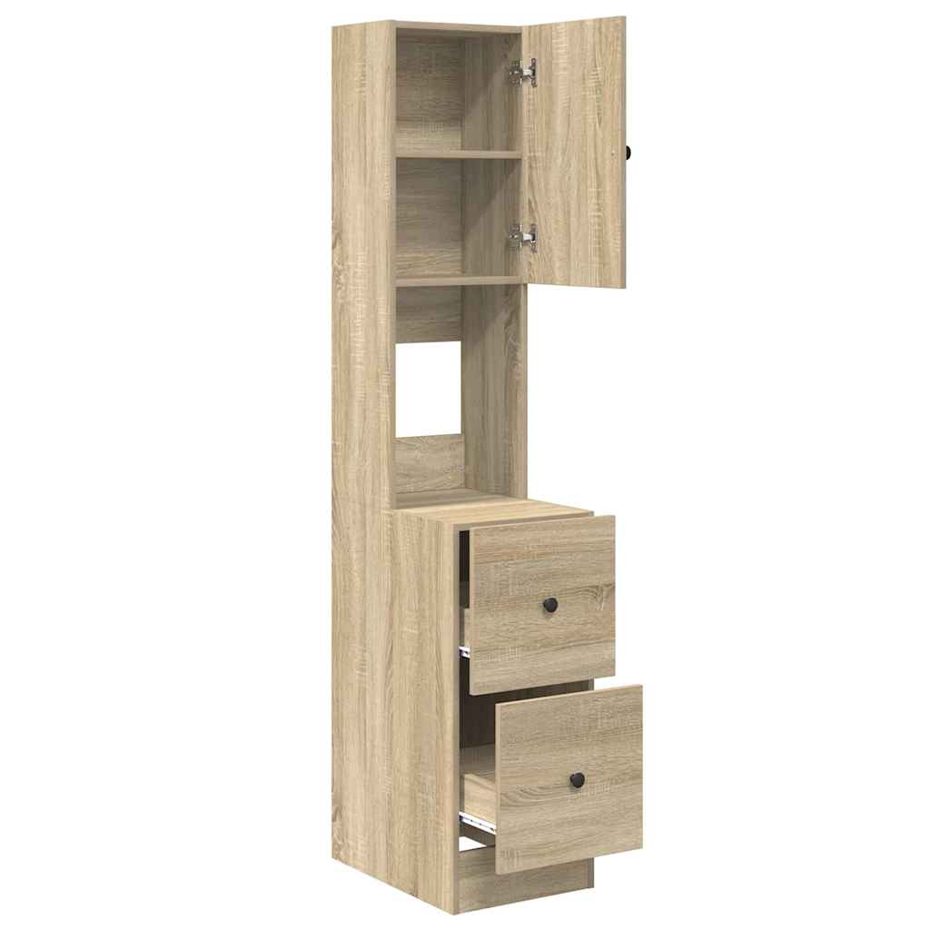 Küchenschrank mit Regal Beige 35 x 50 x 180 cm Holzwerkstoff