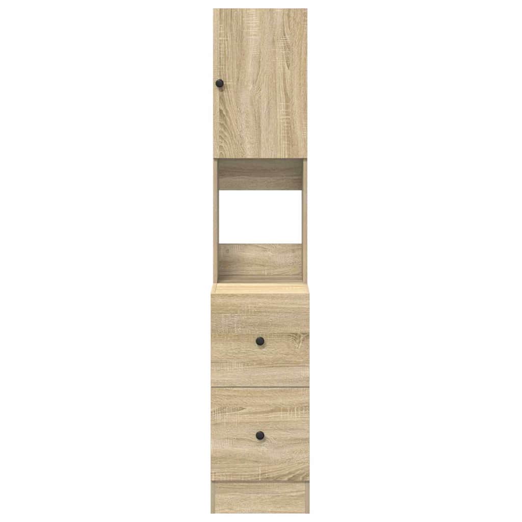 Küchenschrank mit Regal Beige 35 x 50 x 180 cm Holzwerkstoff