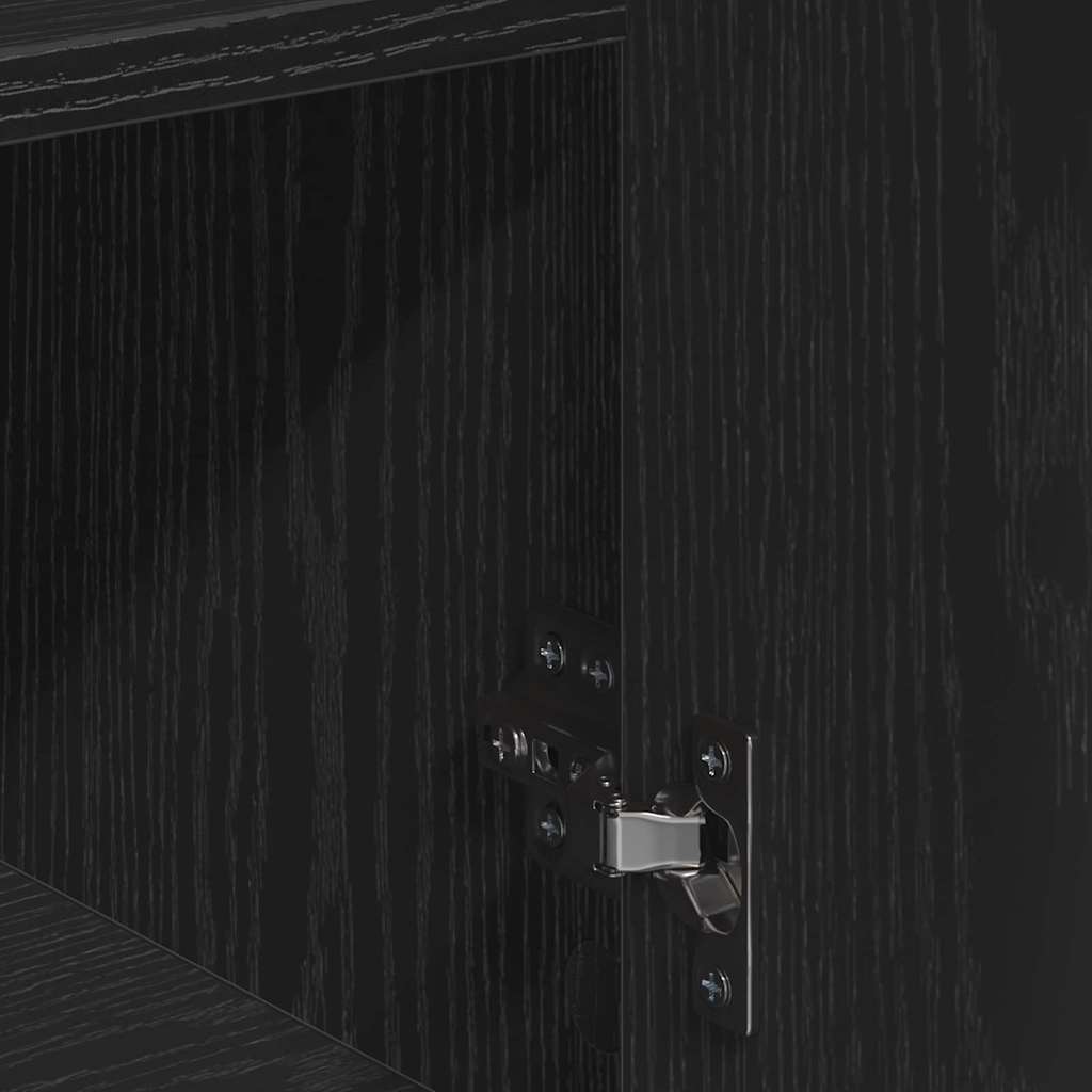 Sideboard Schwarz Eichen-Optik 60 x 31 x 70 cm Holzwerkstoff