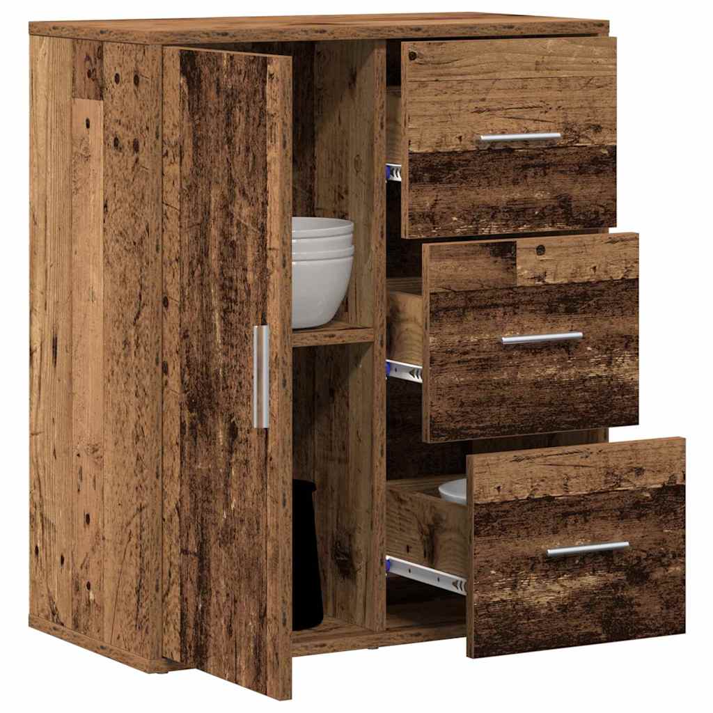 Sideboard mit Schubladen Altholz 60 x 31 x 70 cm Holzwerkstoff