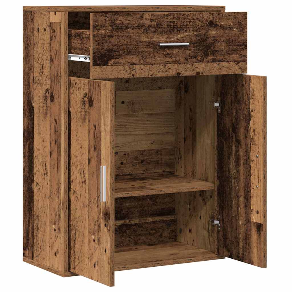 Sideboard mit Schubladen Altholz 60 x 30 x 84 cm Holzwerkstoff