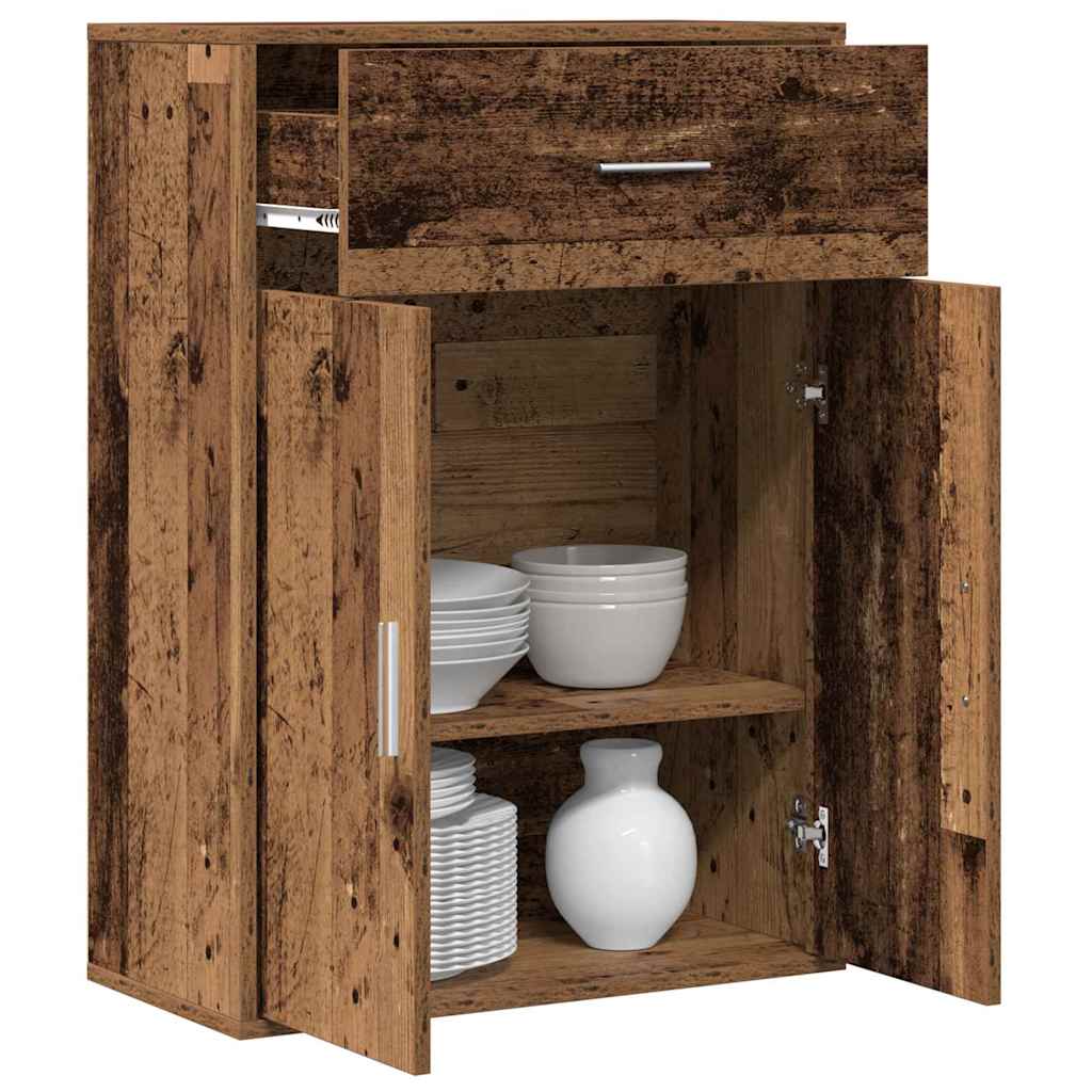 Sideboard mit Schubladen Altholz 60 x 30 x 84 cm Holzwerkstoff
