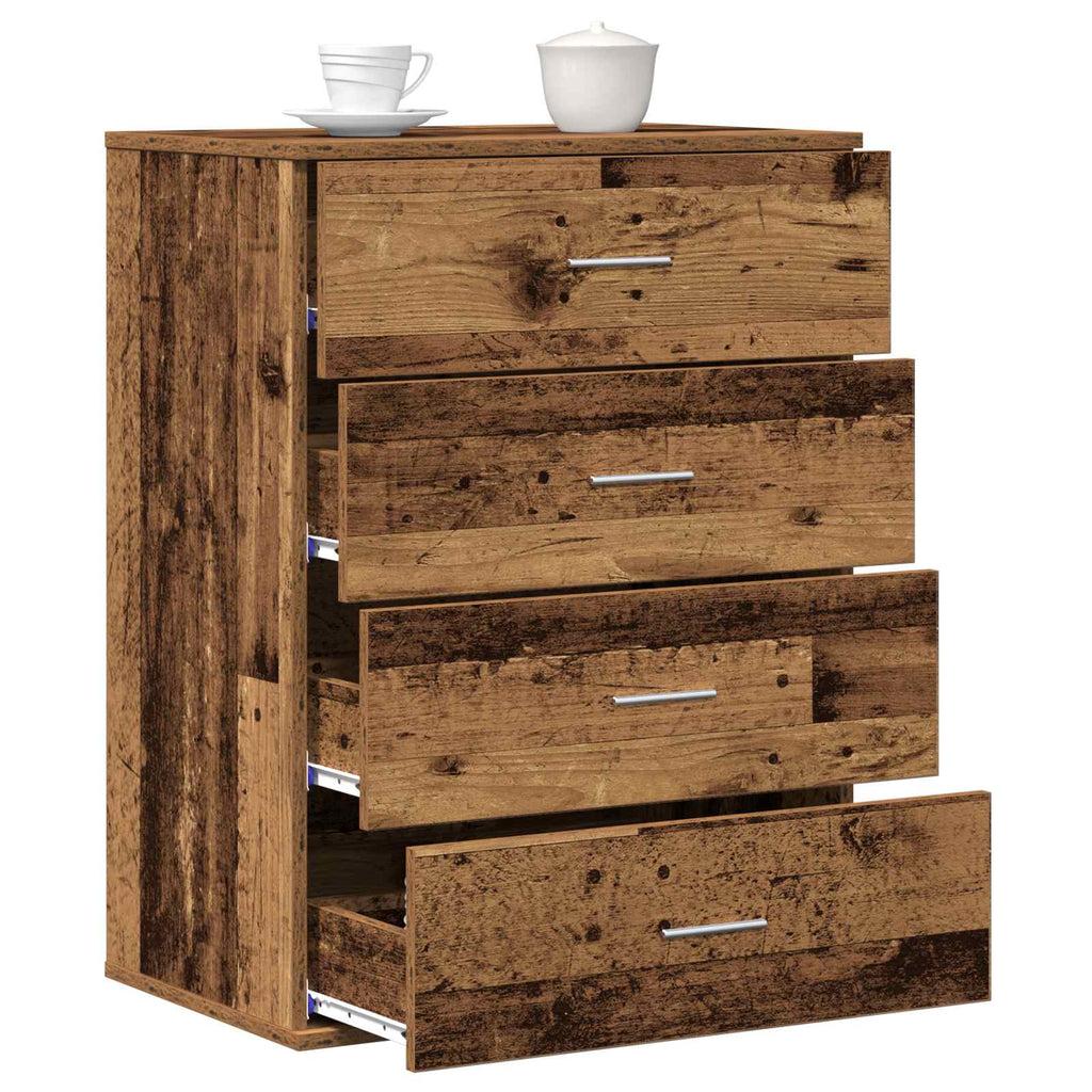 Sideboard mit Schubladen Altholz 60 x 39 x 80 cm Holzwerkstoff