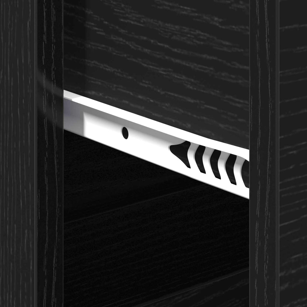 Sideboard Schwarz Eichen-Optik 60 x 39 x 80 cm Holzwerkstoff